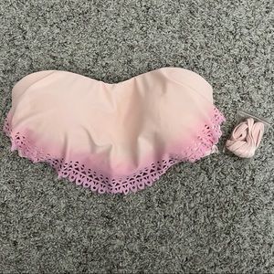 Pink Ombré Bandeau Bikini Top